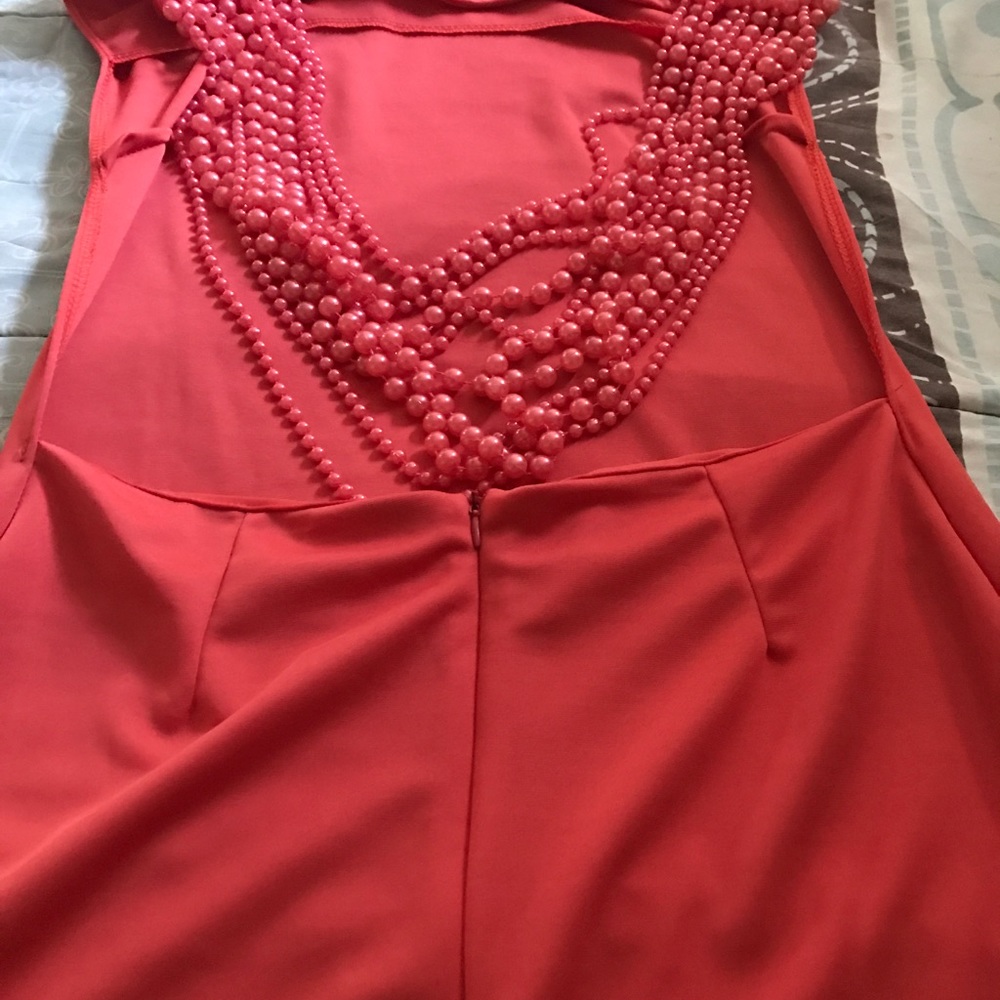 Back out peal dress